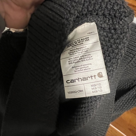 Carhartt women’s Gray Knit Sweater medium - Picture 6 of 7